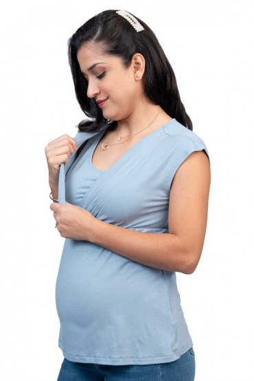 Polo de Lactancia Sophie MC Celeste