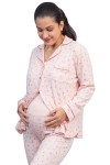 Pijama maternidad y Lactancia Paige Rosas Flores