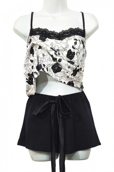 Pijama con Short Karla Negro