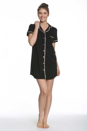 Camisón Sophie MC Basics Negro