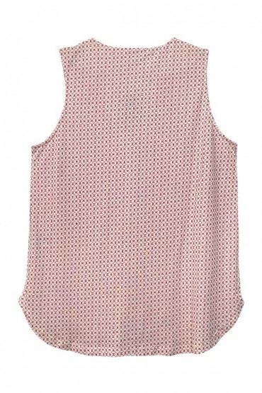 Pijama de Algodón Valentina Pantalón Rombos Rojos