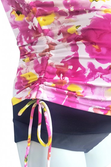 Bikini Materno Flores Acuarela Fucsia