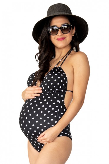 Ropa de Baño Lunares Blancos