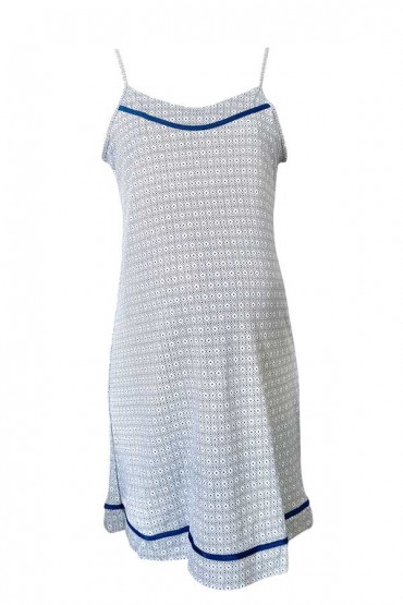 Camisón de Algodón Ashley Rombos Azules